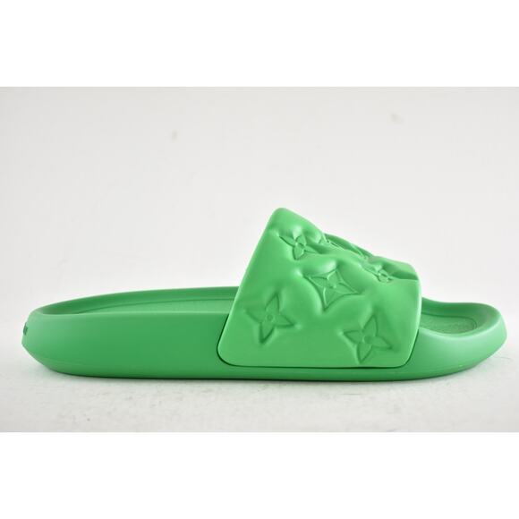 Louis Vuitton Waterfront Mule Bubble Monogram Green Slide Sandal UK 9 US 10 11 - Picture 2 of 14